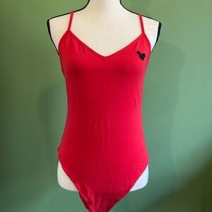 Disney Red Bodysuit Apparel with Logo